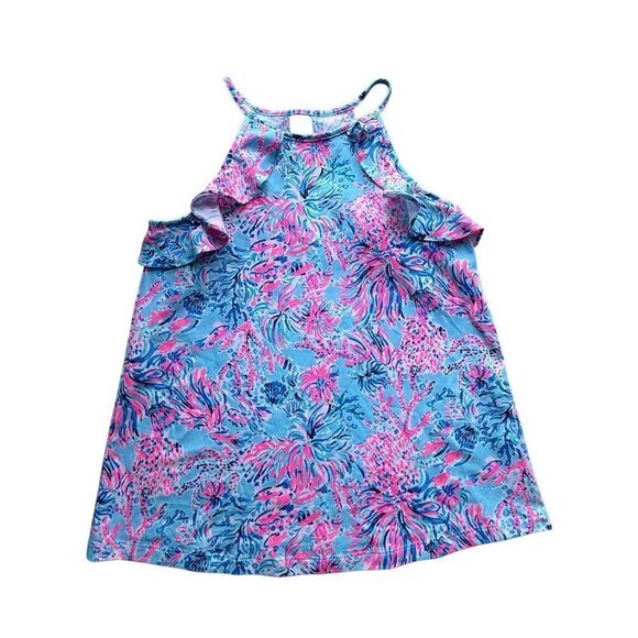 Lilly Pulitzer Billie Tank Top In Celestial Blue Seek and Sea - Picture 6 of 11